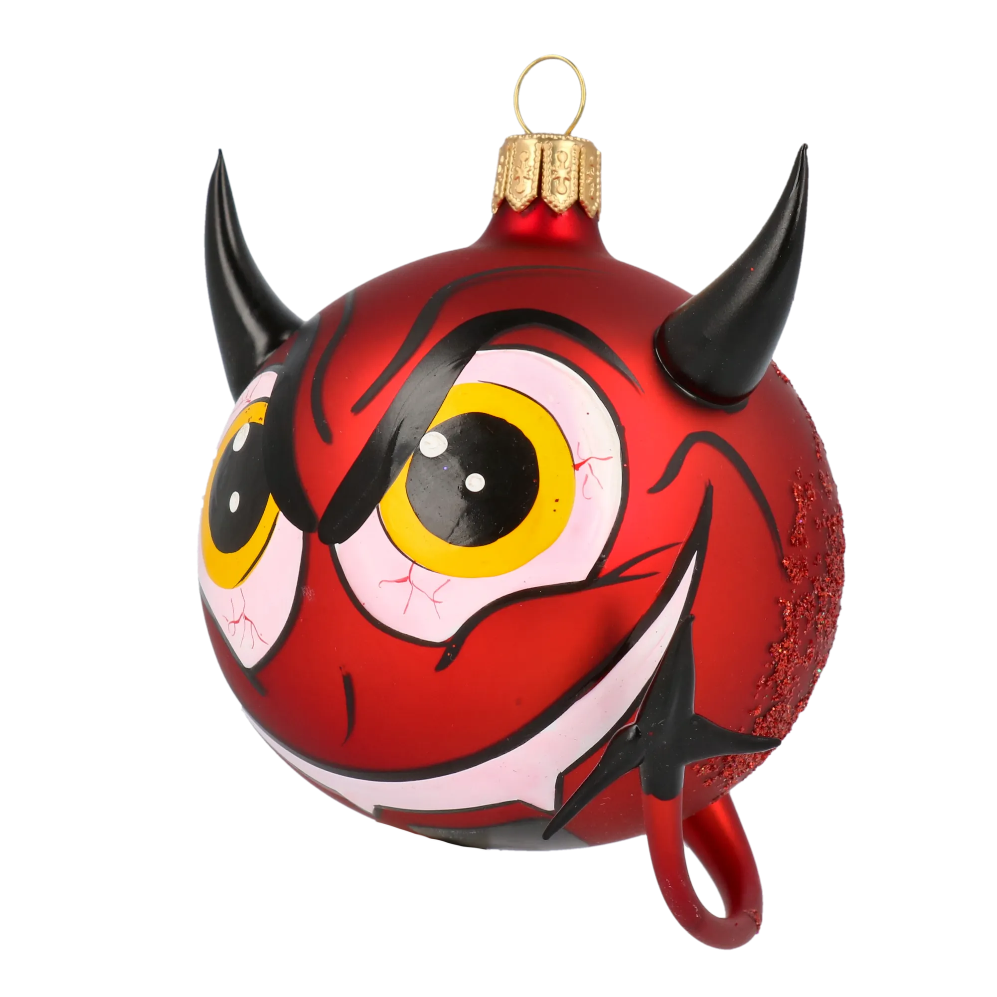 Devil of Hell. Handmade Glass Christmas ornament. 2020-271