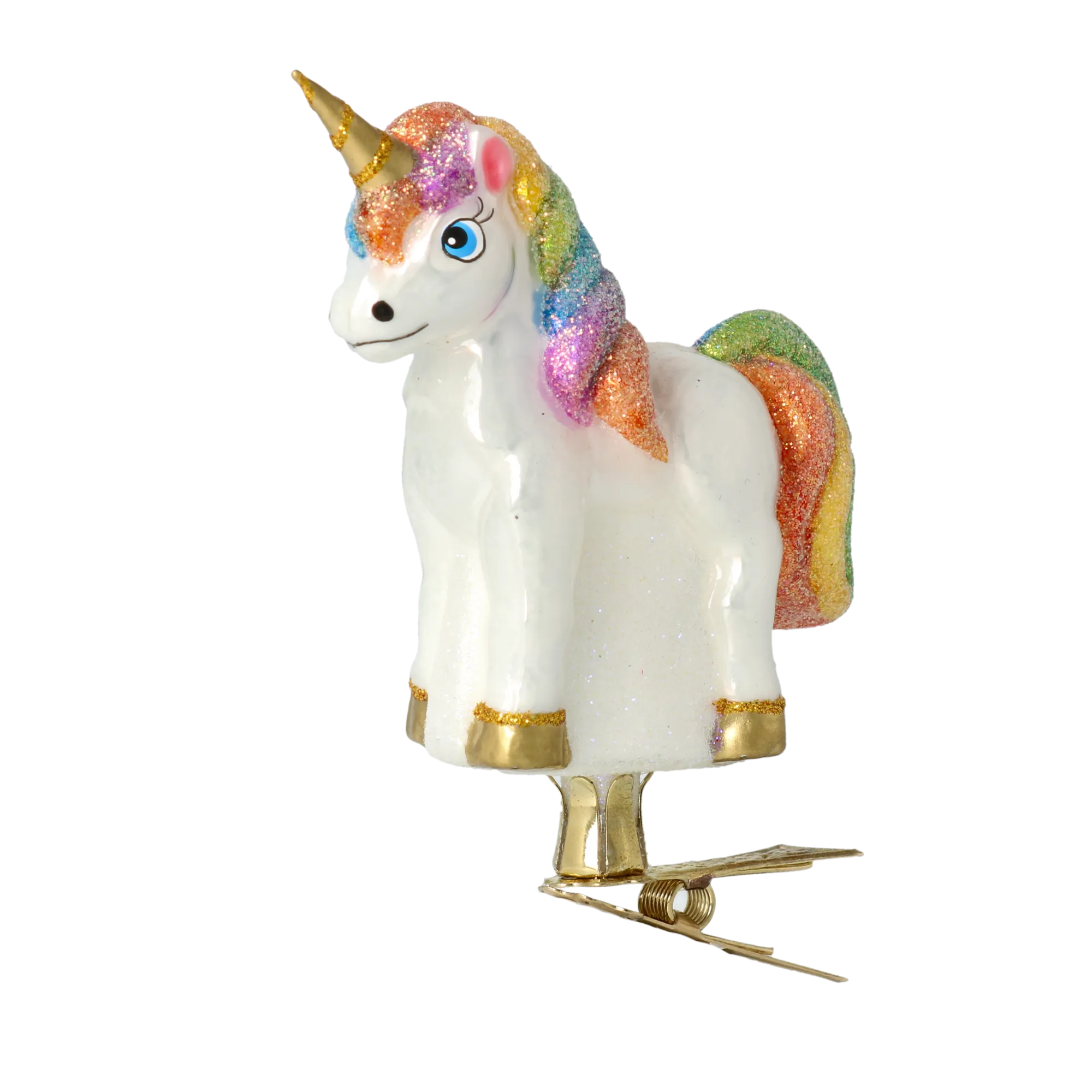 Prismatic Rainbow Unicorn Premium christmas glass ornament 2020-275