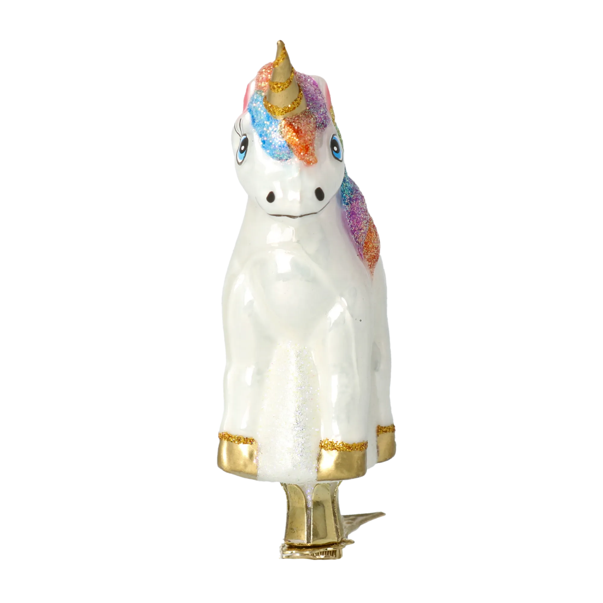 Prismatic Rainbow Unicorn Premium christmas glass ornament 2020-275