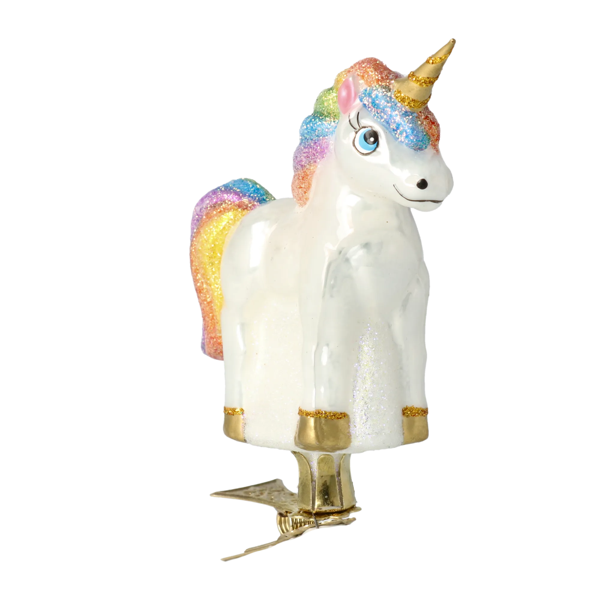Prismatic Rainbow Unicorn Premium christmas glass ornament 2020-275
