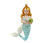 Serene Pearl Maiden | Hand-Painted Glass Ornament | Blubom 2020-279