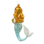 Serene Pearl Maiden | Hand-Painted Glass Ornament | Blubom 2020-279