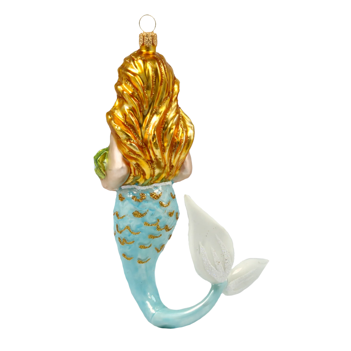 Serene Pearl Maiden | Hand-Painted Glass Ornament | Blubom 2020-279