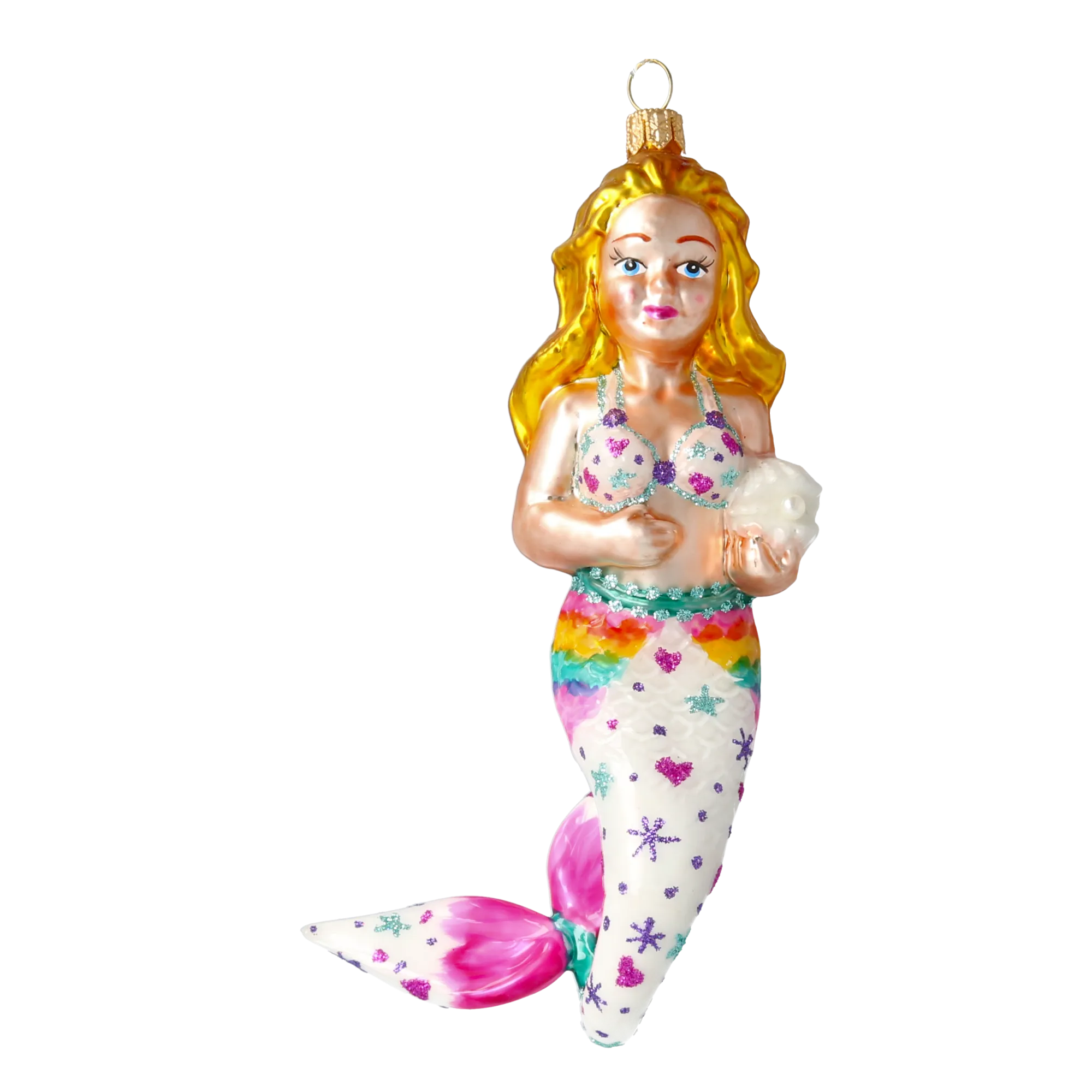 Starry Pearl Mermaid Premium christmas glass ornament 2020-280