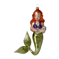 Załaduj obraz do przeglądarki galerii, Nereid Mermaid. Handmade Glass Christmas ornament. 2020-281
