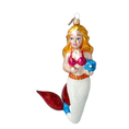 Load image into Gallery viewer, Pearl and Crimson Mermaid Premium christmas glass ornament 2020-282
