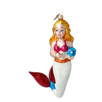 Serene Pearl Nymph | Hand-Painted Glass Ornament | Blubom 2020-282