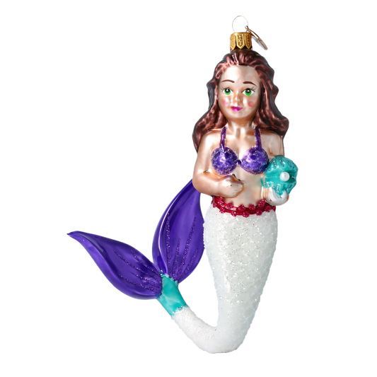 Mermaid Oceania. Handmade Glass Christmas ornament. 2020-283