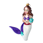 Amethyst Pearl Siren | Hand-Painted Glass Ornament | Blubom 2020-283