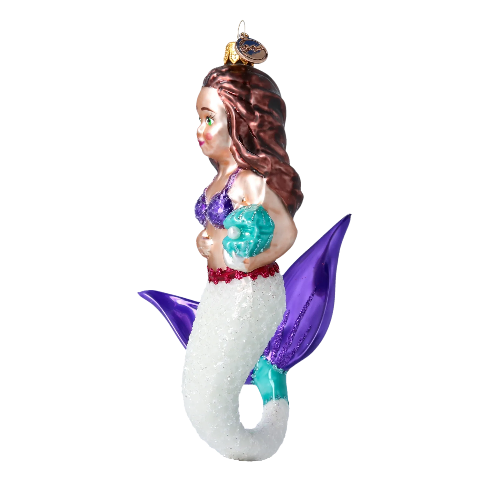 Mermaid Oceania. Handmade Glass Christmas ornament. 2020-283