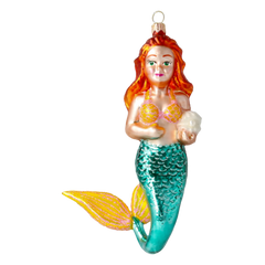 Teal & Gold Mermaid's Shell