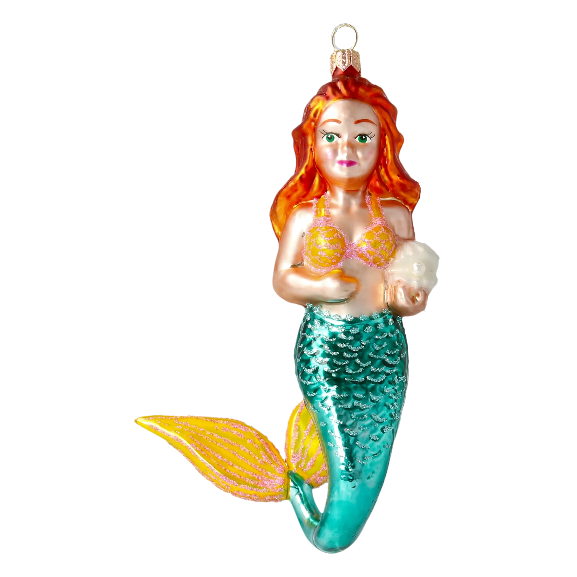 The Fairy Tale Mermaid. Handmade Glass Christmas ornament. 2020-284