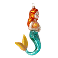 Załaduj obraz do przeglądarki galerii, The Fairy Tale Mermaid. Handmade Glass Christmas ornament. 2020-284
