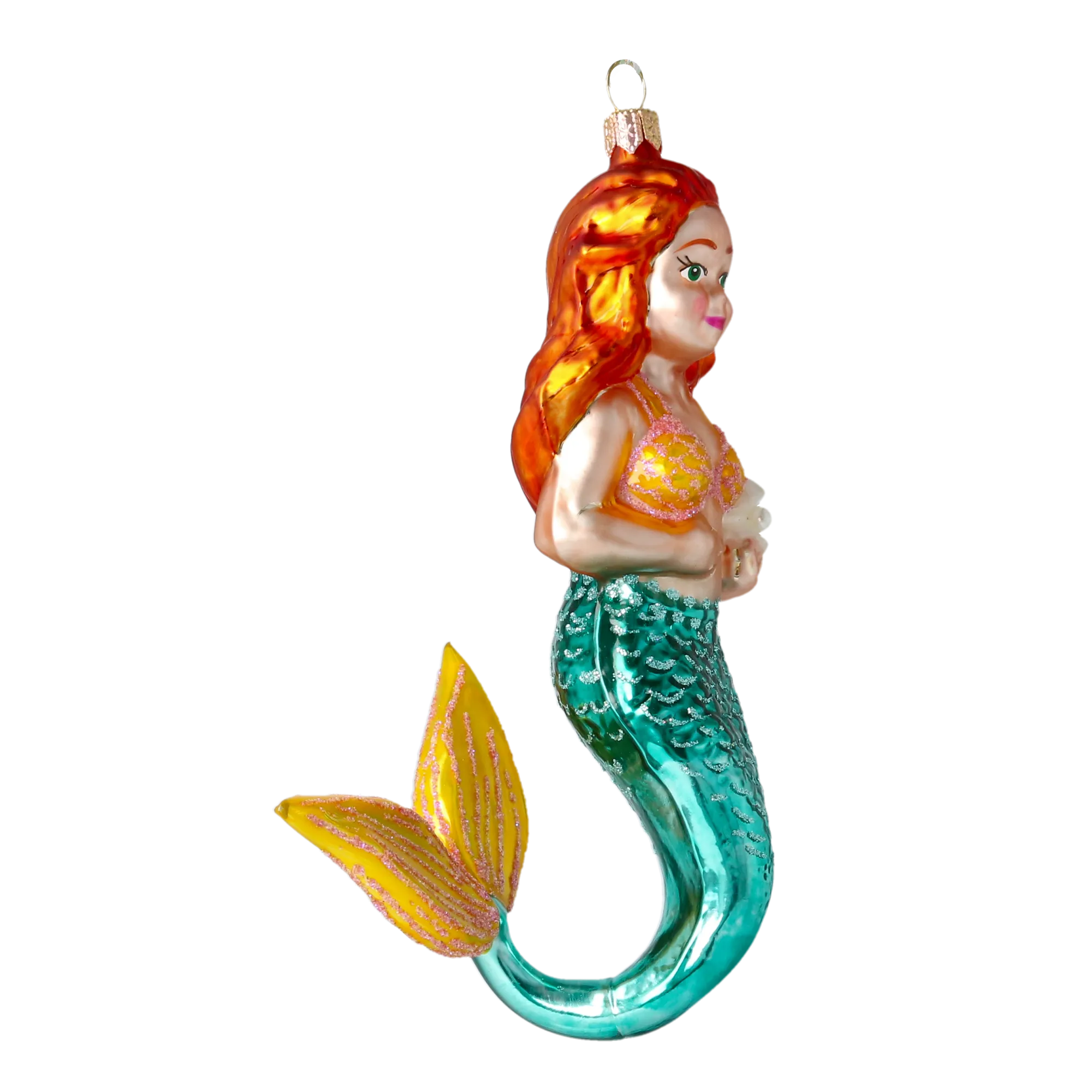 The Fairy Tale Mermaid. Handmade Glass Christmas ornament. 2020-284
