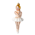 Załaduj obraz do przeglądarki galerii, Ballerina - Ballerina in White. Handmade Glass Christmas ornament. 2020-285
