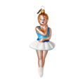 Load image into Gallery viewer, Azure Blue Ballerina Premium christmas glass ornament 2020-288
