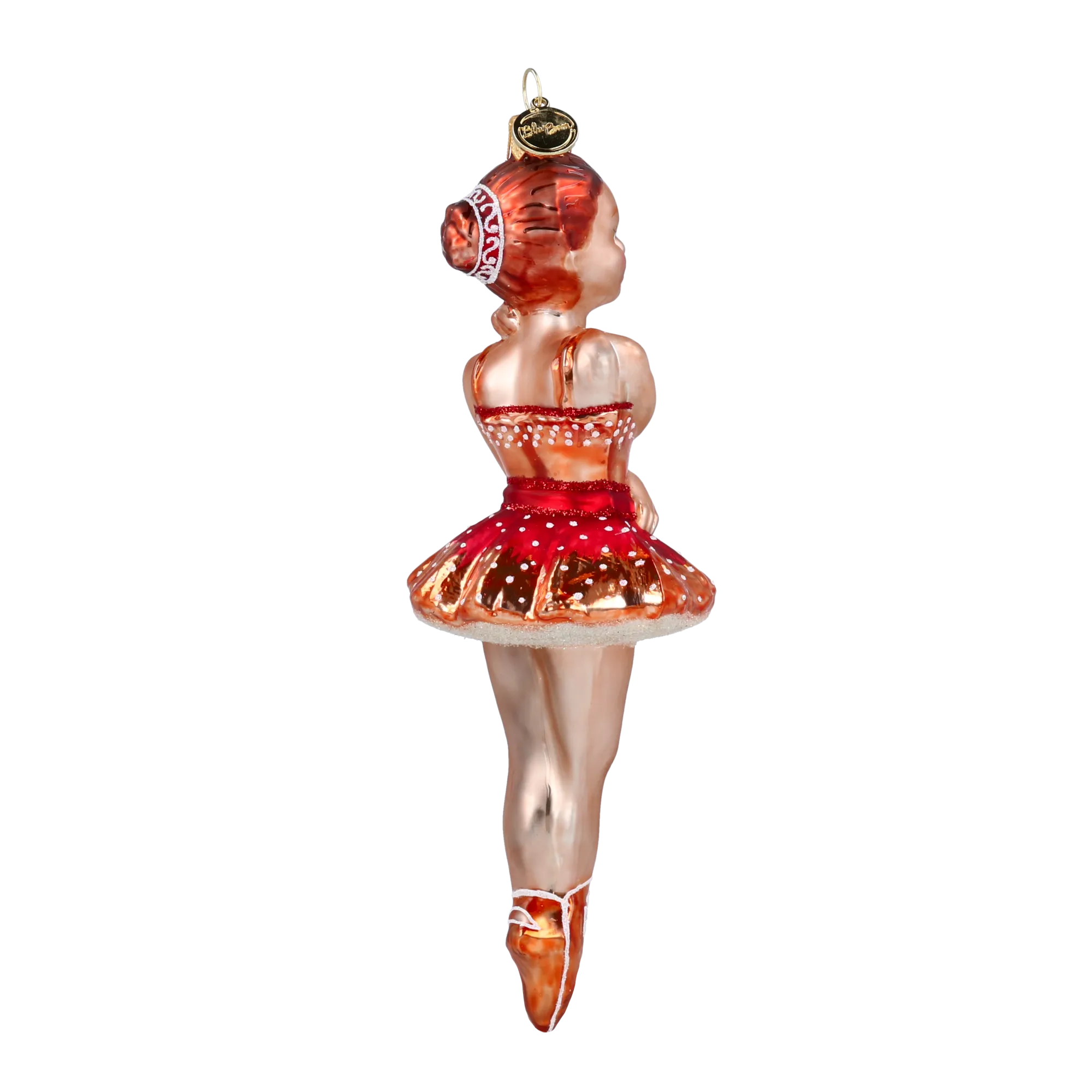 Ballerina. Handmade Glass Christmas ornament. 2020-289