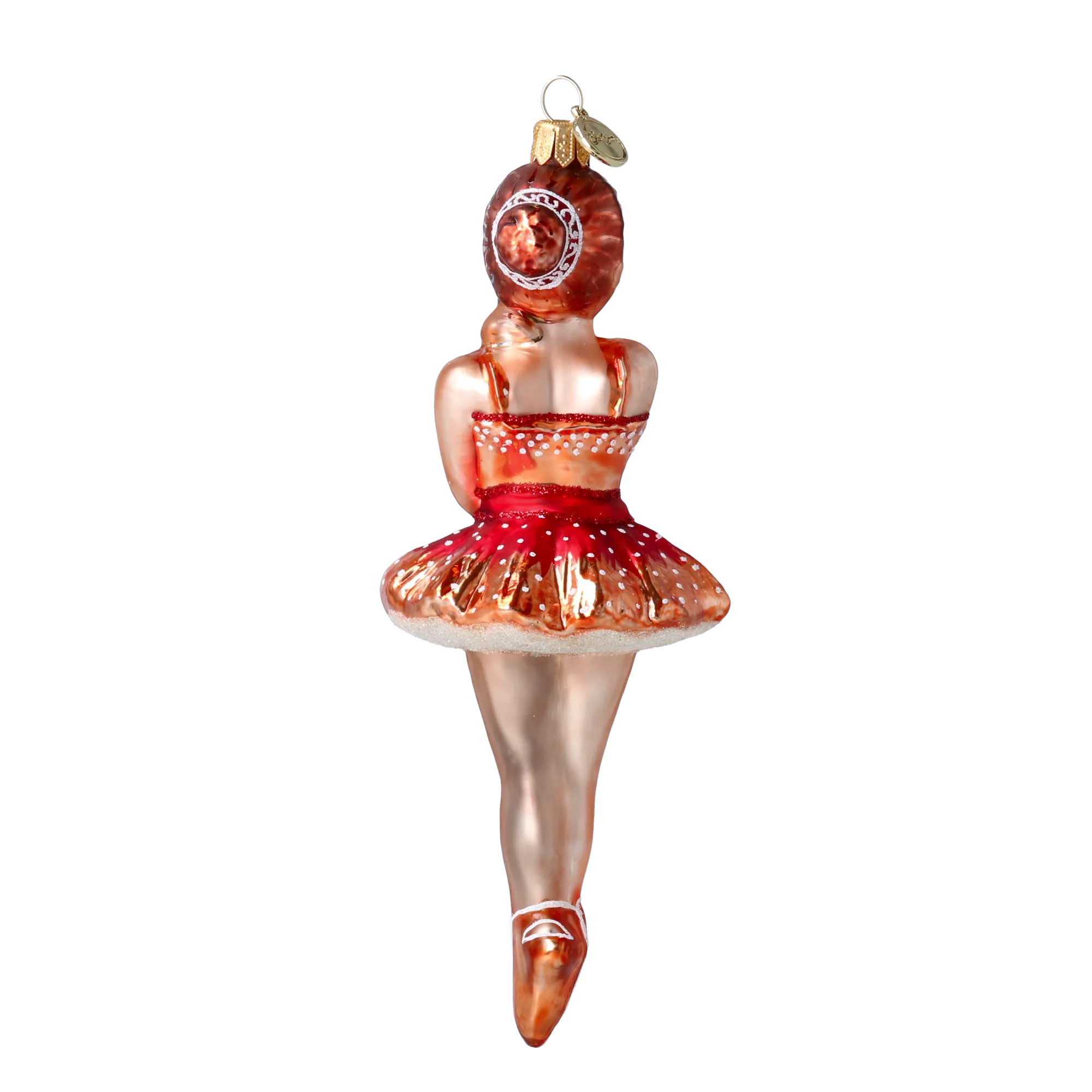 Ballerina. Handmade Glass Christmas ornament. 2020-289