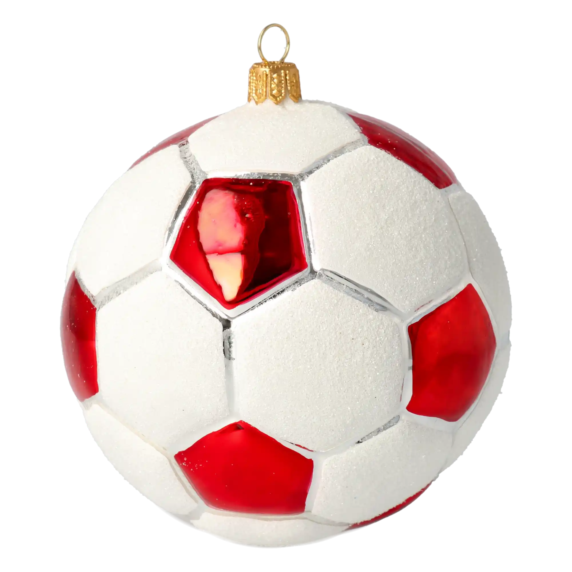 Piłka Nożna Szklana Ozdoba
