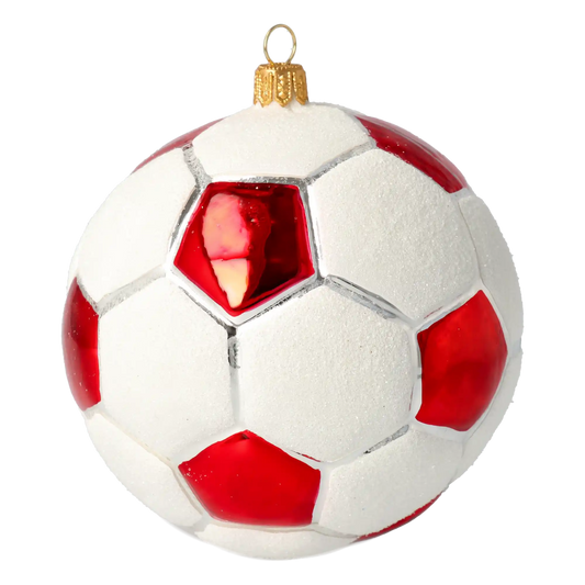 Piłka Nożna Szklana Ozdoba