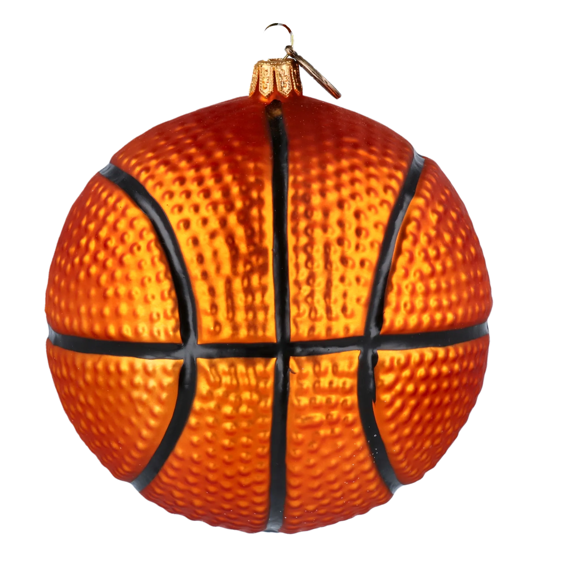 Bomb Basketball. Handmade Glass Christmas ornament. 2020-295