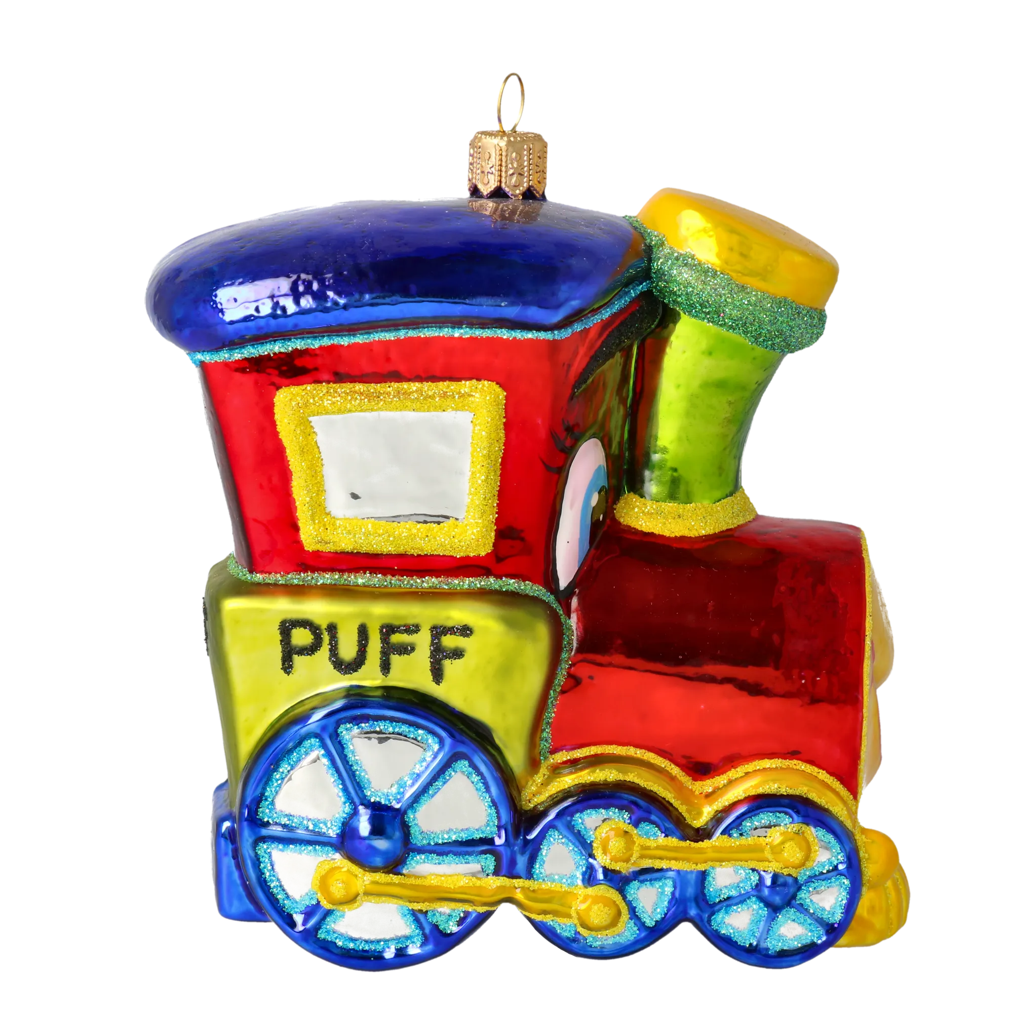 Nostalgic Crimson Steam Engine Premium christmas glass ornament 2020-303