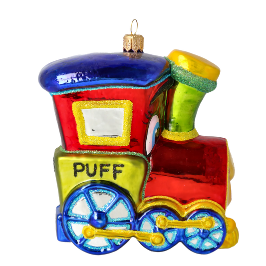 Nostalgic Crimson Steam Engine Premium christmas glass ornament 2020-303