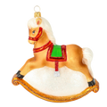 Steed in Crimson Reins | Hand-Painted Glass Ornament | Blubom 2020-305