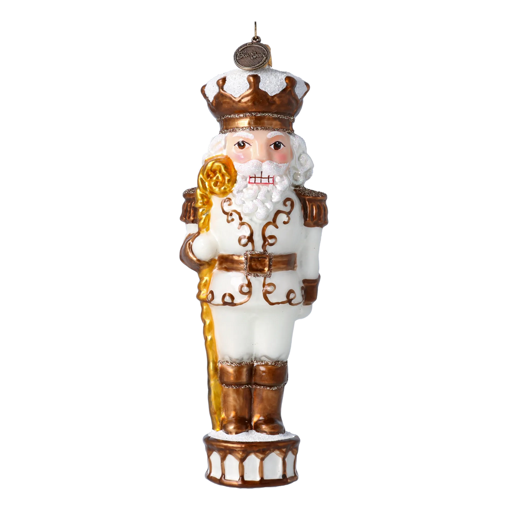 Alabaster Sovereign | Hand-Painted Glass Ornament | Blubom 2020-307