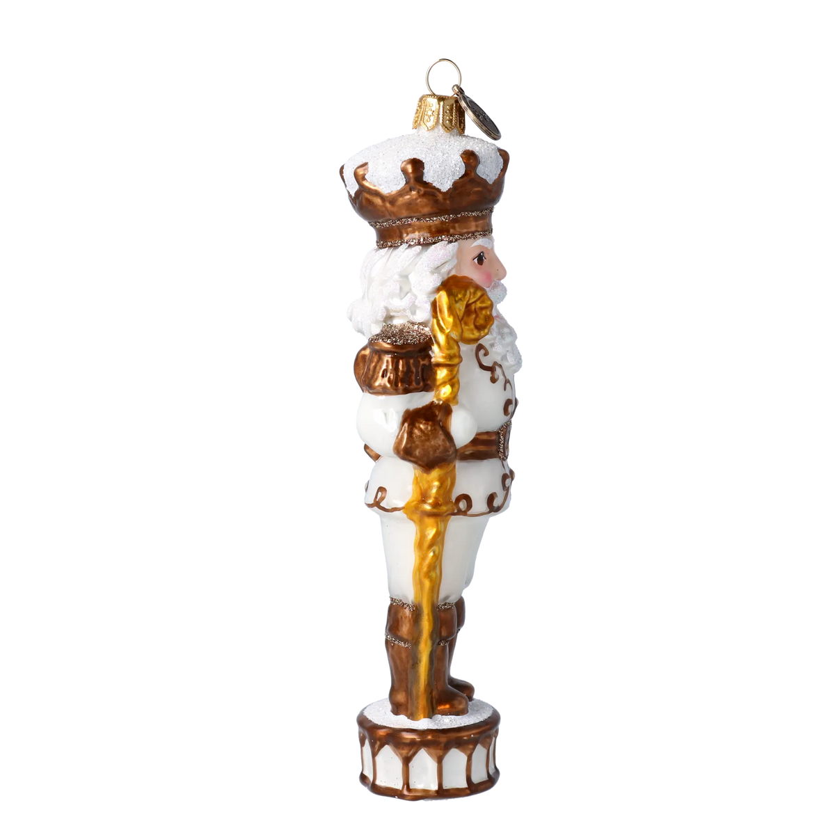 Alabaster Sovereign | Hand-Painted Glass Ornament | Blubom 2020-307