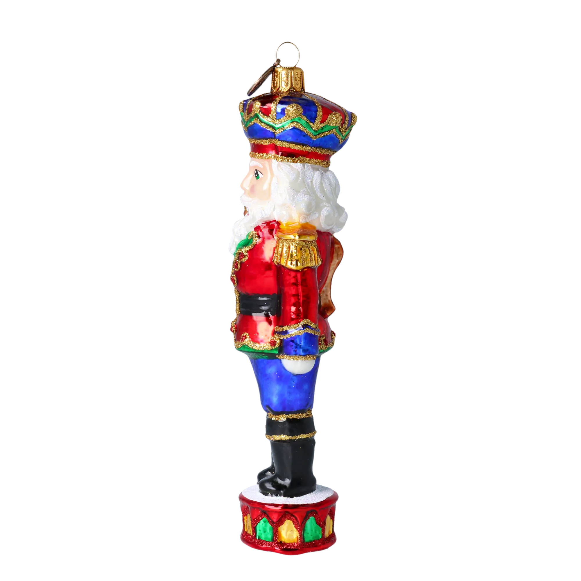Nutcracker King ornament. Handmade Glass Christmas ornament. 2020-309