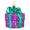 Załaduj obraz do przeglądarki galerii, Fioletowy Pakunek Prezent Szklana Ozdoba Wyjątkowy podarunek
