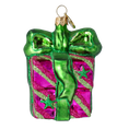 Load image into Gallery viewer, Emerald Ribbon Fuchsia Gift Premium christmas glass ornament 2020-312
