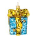 Załaduj obraz do przeglądarki galerii, Azure Gilded Gift Premium christmas glass ornament 2020-315
