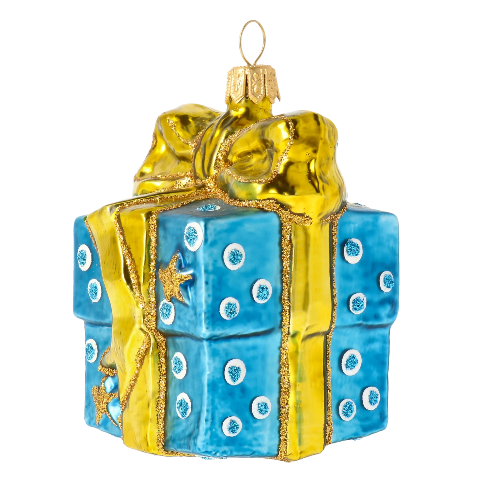 Azure Gilded Gift Premium christmas glass ornament 2020-315