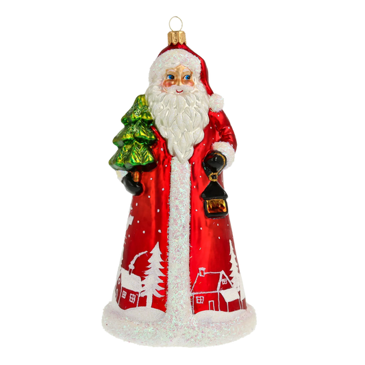 Crimson Village Santa Claus Premium christmas glass ornament 2020-325