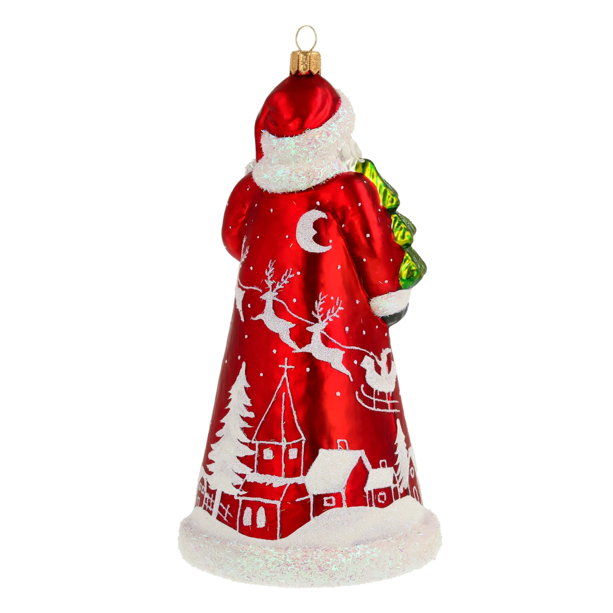 Crimson Village Santa Claus Premium christmas glass ornament 2020-325