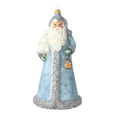Load image into Gallery viewer, Frosted Blue Santa Claus Premium christmas glass ornament 2020-330
