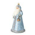 Load image into Gallery viewer, Frosted Blue Santa Claus Premium christmas glass ornament 2020-330
