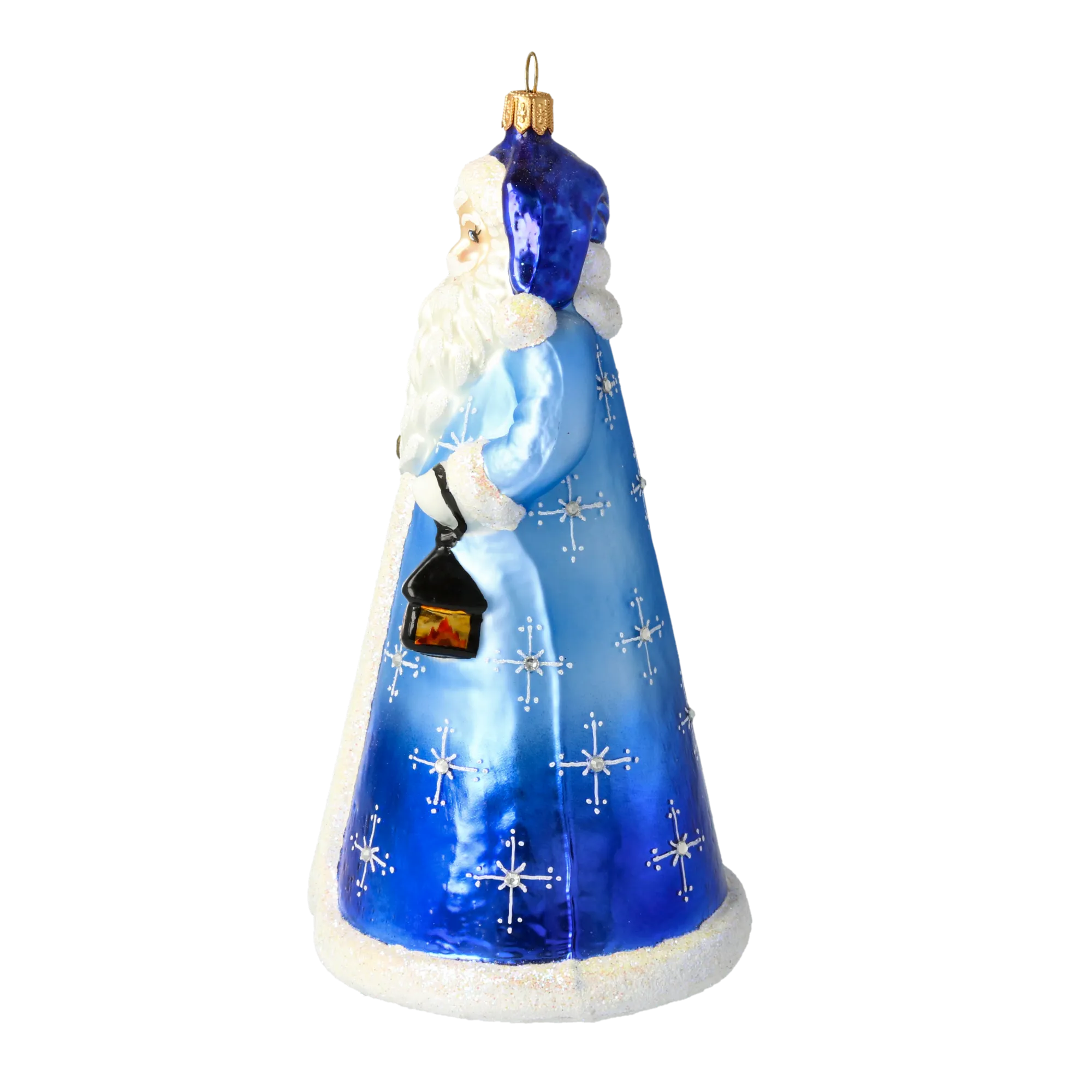 Nocturnal Azure Voyager | Hand-Painted Glass Ornament | Blubom 2020-331
