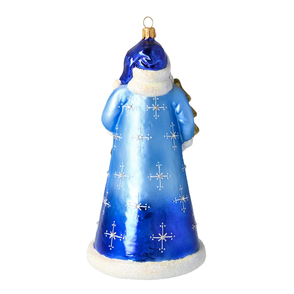 Nocturnal Azure Voyager | Hand-Painted Glass Ornament | Blubom 2020-331
