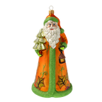 Benevolent Saffron Wanderer | Hand-Painted Glass Ornament | Blubom 2020-333