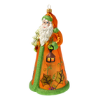 Benevolent Saffron Wanderer | Hand-Painted Glass Ornament | Blubom 2020-333