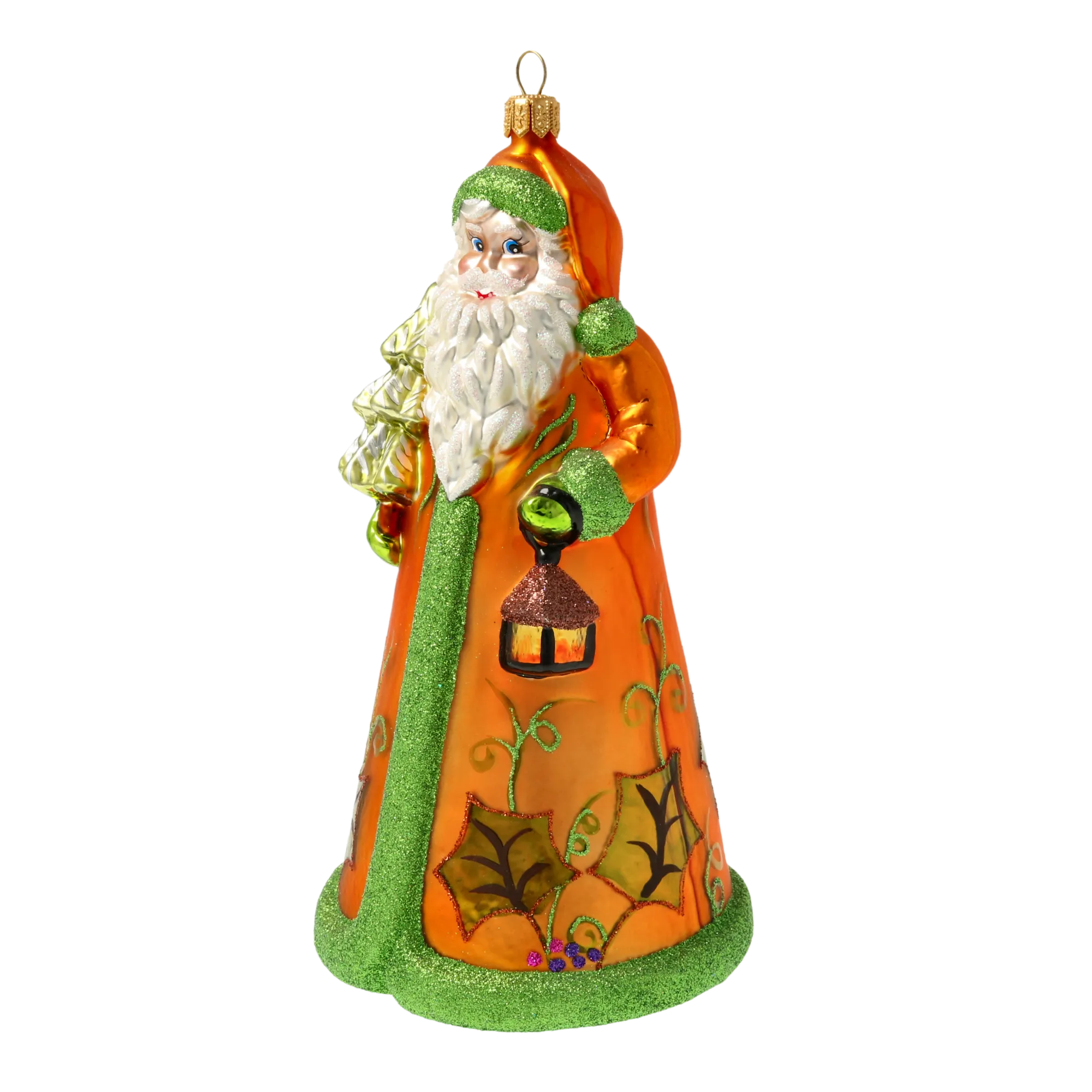 Amber Spruce Santa Claus Premium christmas glass ornament 2020-333