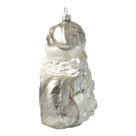 Mikołaj Z Misiami Szklana Ozdoba