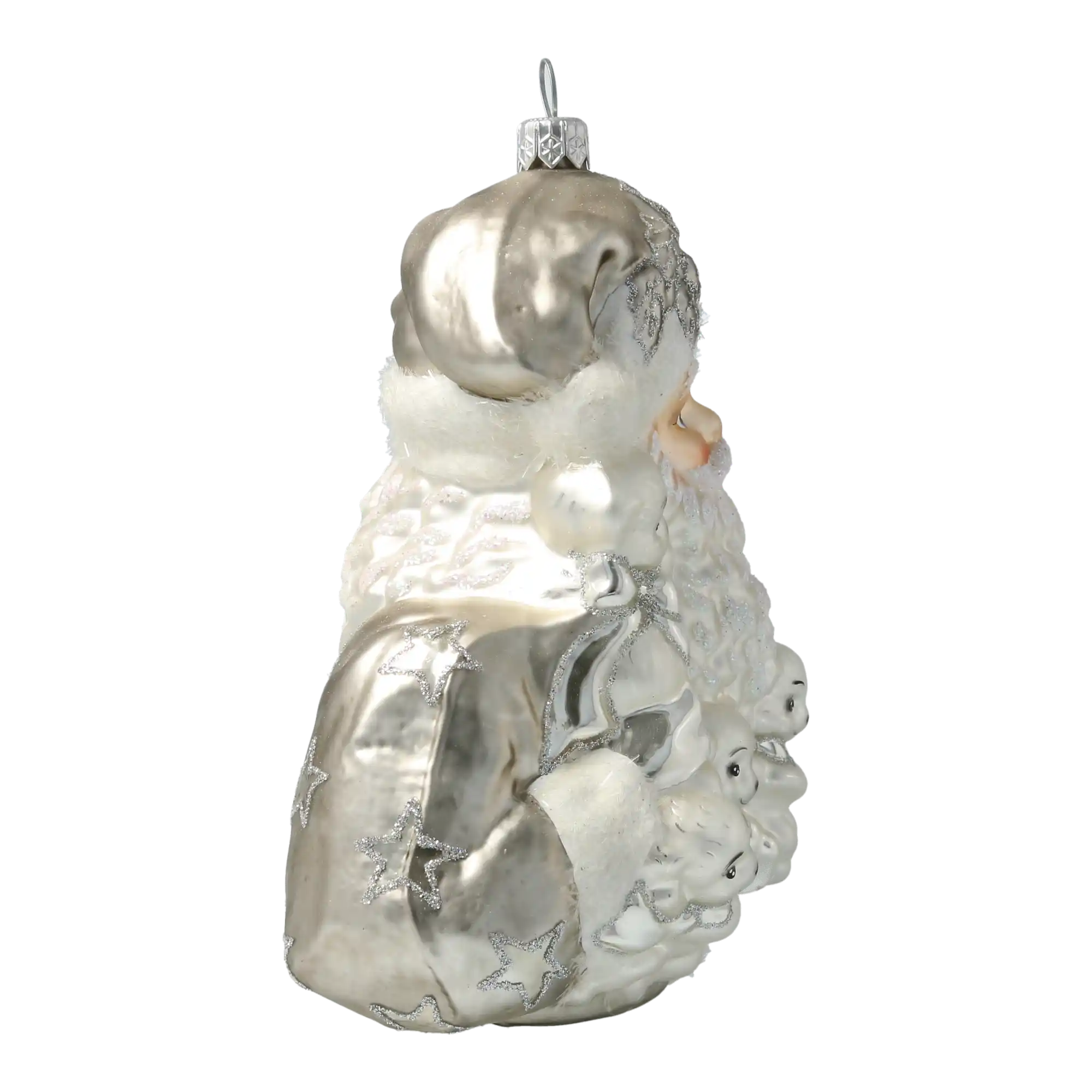 Mikołaj Z Misiami Szklana Ozdoba