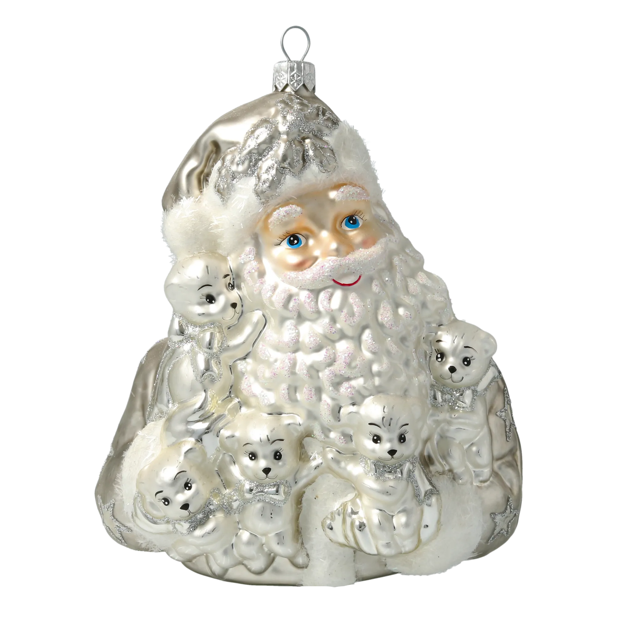 Teddy Bears Christmas Gathering Handmade Glass Christmas Ornaments Santa Claus (kopia) 2020-346