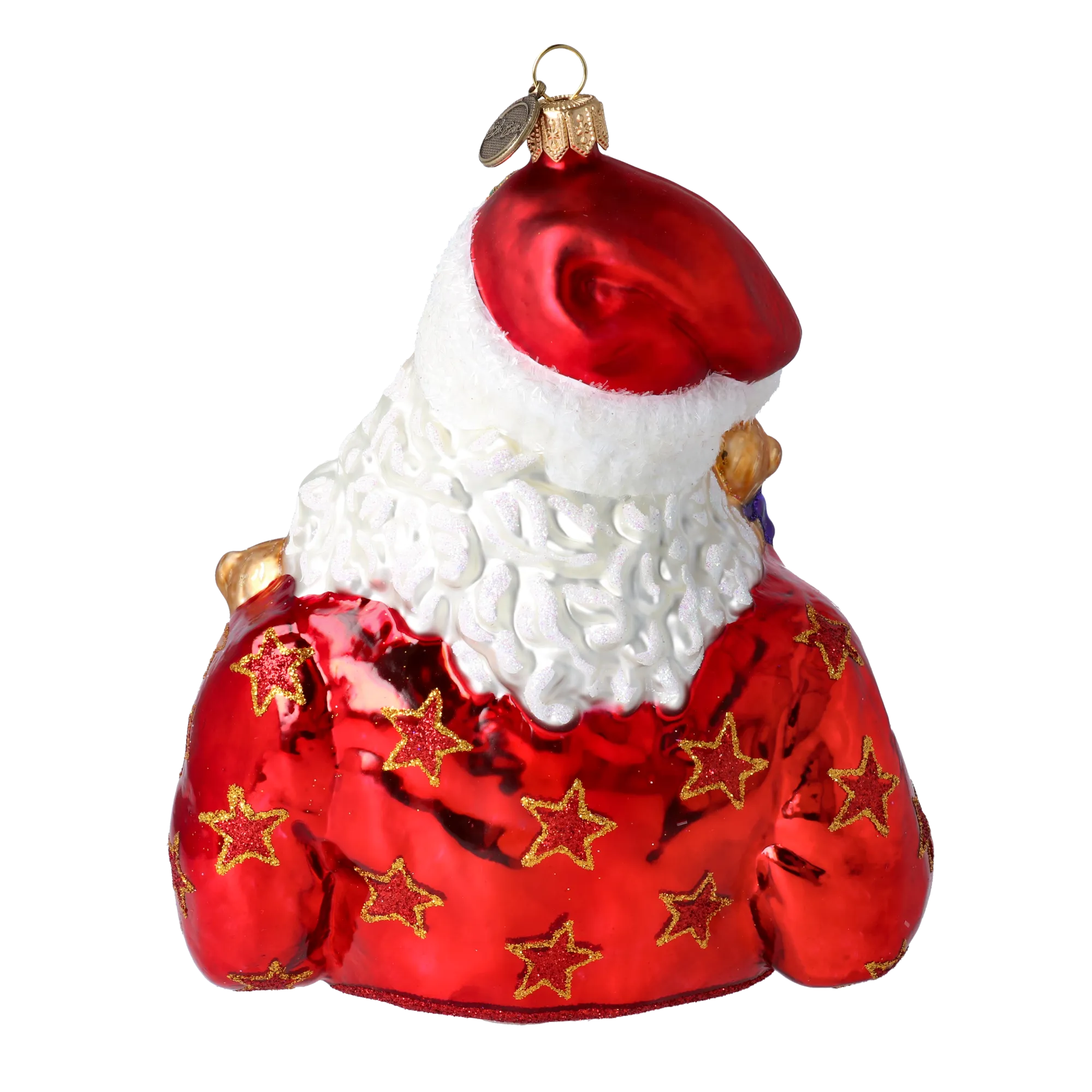 Teddy Bears Christmas Gathering Handmade Glass Christmas Ornaments Santa Claus 2020-347