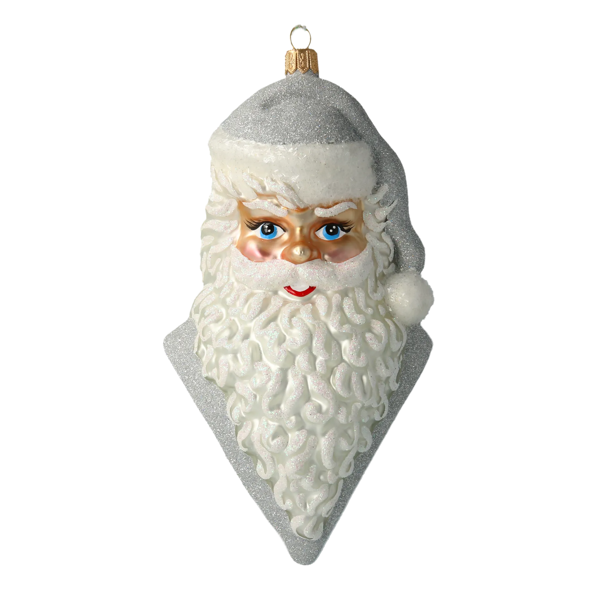 Silver Frost Saint Nicholas Premium christmas glass ornament 2020-351
