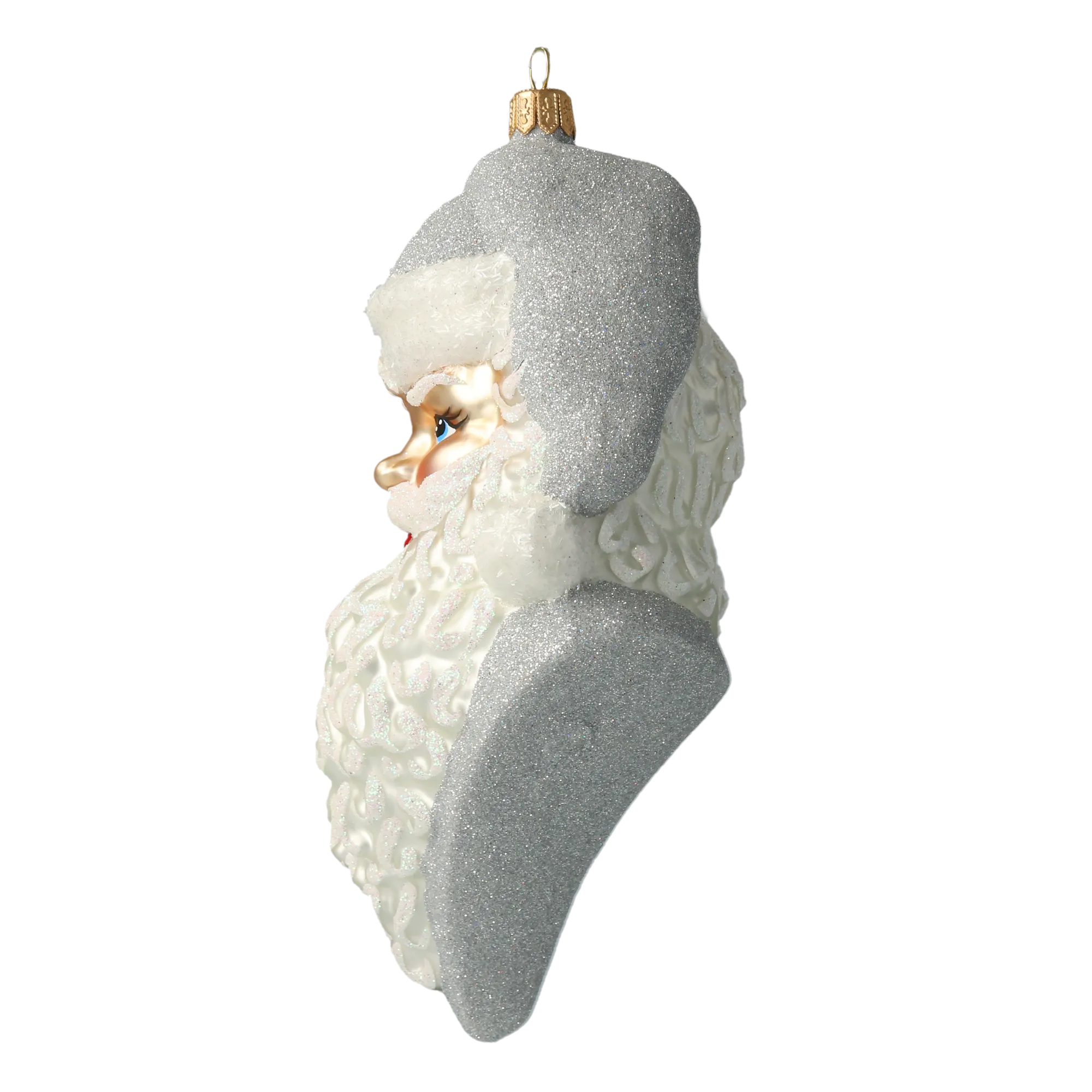 Silver Frost Saint Nicholas Premium christmas glass ornament 2020-351